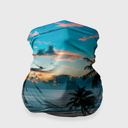 Бандана-труба Вечерний остров, цвет: 3D-принт