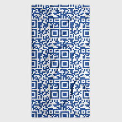 Бандана-труба QR код паттерн синий, цвет: 3D-принт — фото 2