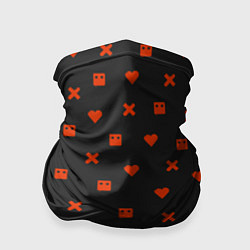 Бандана Love Death and Robots red pattern