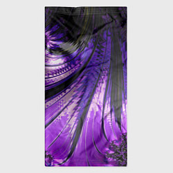 Бандана-труба Неоновый фрактал черный с фиолетовым Абстракция, цвет: 3D-принт — фото 2