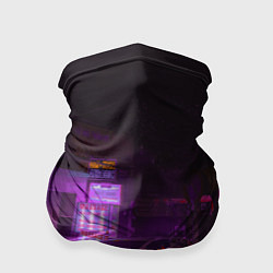 Бандана-труба Неоновый ночной переход - Фиолетовый, цвет: 3D-принт
