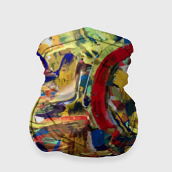 Бандана-труба Смелые экспрессивные мазки краски, цвет: 3D-принт