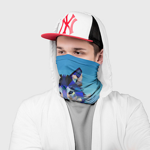 Бандана Лоу Поли Волк Арт / 3D-принт – фото 2