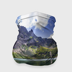Бандана-труба Прозрачное горное озеро, цвет: 3D-принт