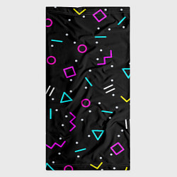 Бандана-труба Colored neon geometric shapes, цвет: 3D-принт — фото 2