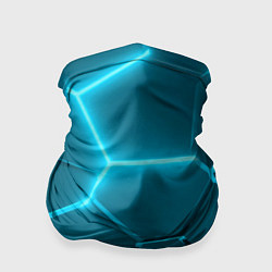 Бандана-труба Ледяные неоновые геометрические плиты, цвет: 3D-принт