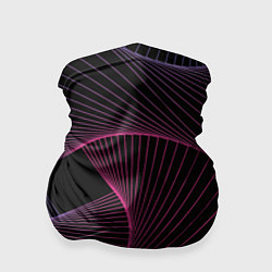 Бандана-труба Неоновые волны градиент, цвет: 3D-принт