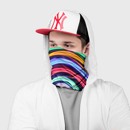 Бандана Кругообразные абстрактные лучи / 3D-принт – фото 2