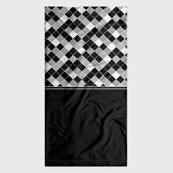 Бандана-труба Черно-белый геометрический узор, цвет: 3D-принт — фото 2