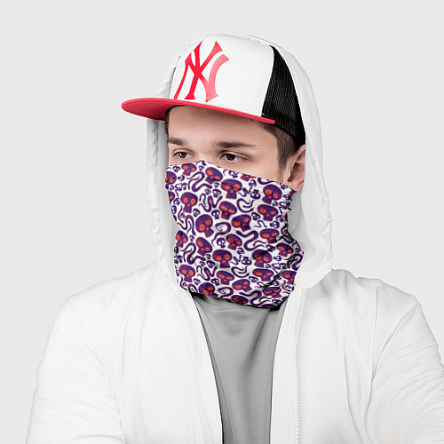 Бандана Череп и змея с языком / 3D-принт – фото 2