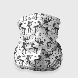 Бандана-труба Скелетон в шляпе, цвет: 3D-принт