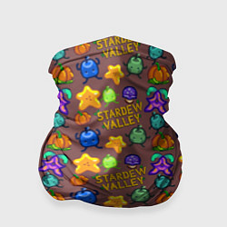 Бандана-труба Stardew Valley pattern brown, цвет: 3D-принт