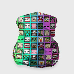Бандана-труба Minecraft characters neon, цвет: 3D-принт