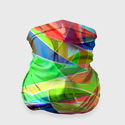 Бандана-труба Цветная геометрическая композиция - лето, цвет: 3D-принт