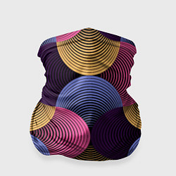 Бандана-труба Абстрактные полосы - оптическая иллюзия, цвет: 3D-принт