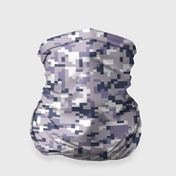 Бандана-труба Камуфляж ACUpat серый пиксель, цвет: 3D-принт