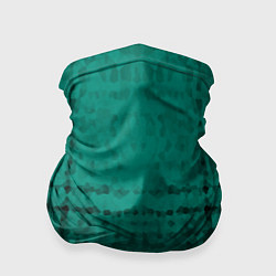 Бандана-труба Мозаичный узор в черно -зеленых тонах, цвет: 3D-принт