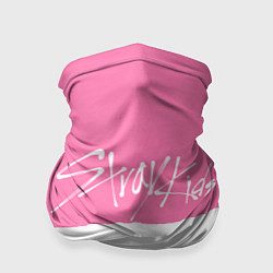 Бандана-труба Stray Kids pink and white, цвет: 3D-принт