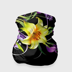 Бандана-труба Лилии, цвет: 3D-принт