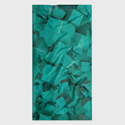 Бандана-труба Абстрактные сине-зелёные кубы, цвет: 3D-принт — фото 2