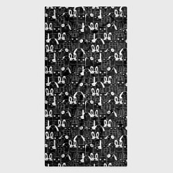 Бандана-труба Кролики черно-белые, цвет: 3D-принт — фото 2