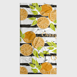 Бандана-труба Апельсины на чёрно-белом фоне, цвет: 3D-принт — фото 2