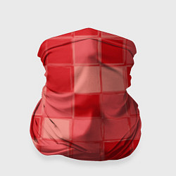 Бандана Красный паттерн из кубов