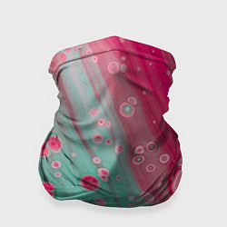 Бандана-труба Розовые и голубые краски, цвет: 3D-принт