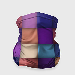 Бандана-труба Геометрическое множество разноцветных квадратов, цвет: 3D-принт