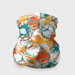 Бандана-труба Разноцветные пятна красок, цвет: 3D-принт