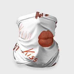 Бандана-труба Поцелуйчики, цвет: 3D-принт