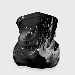 Бандана-труба Брызги красок - белая и черная, цвет: 3D-принт