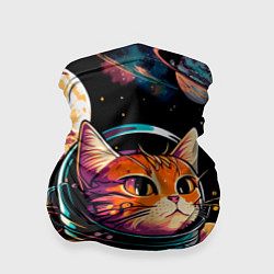 Бандана-труба Милый котик из космоса, цвет: 3D-принт