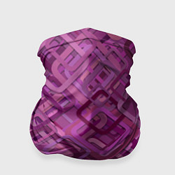 Бандана-труба Фиолетовые диагонали, цвет: 3D-принт