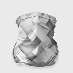 Бандана-труба Серые кубы на белом, цвет: 3D-принт
