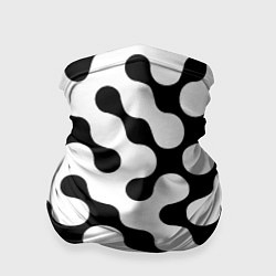 Бандана-труба Чёрно-белый растровый узор, цвет: 3D-принт