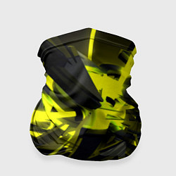 Бандана-труба Yellow gold abstraction, цвет: 3D-принт