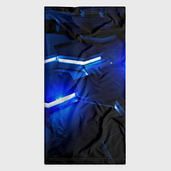 Бандана-труба Металлические соты с синей подсветкой, цвет: 3D-принт — фото 2