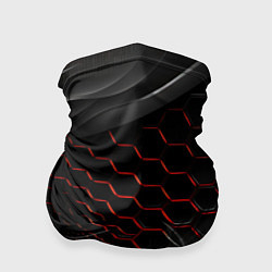 Бандана-труба Плиты с красной сеткой, цвет: 3D-принт