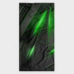 Бандана-труба Черные пластины с зеленым свечением, цвет: 3D-принт — фото 2