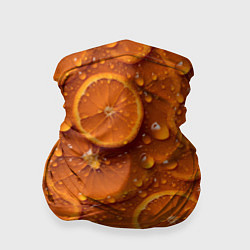 Бандана-труба Сочная текстура из долек апельсина, цвет: 3D-принт