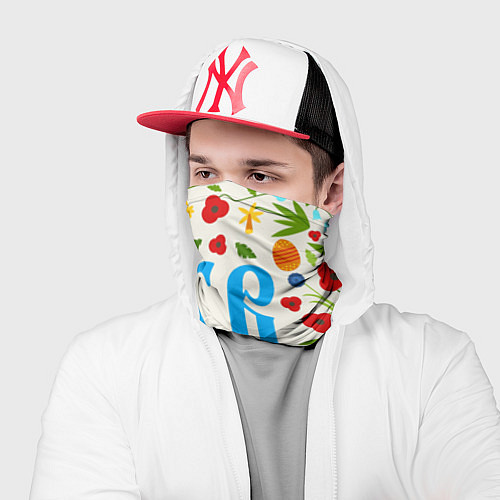 Бандана ХВ с цветочным узором на Пасху / 3D-принт – фото 2