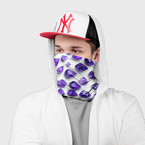Бандана Россыпь аметистов / 3D-принт – фото 2