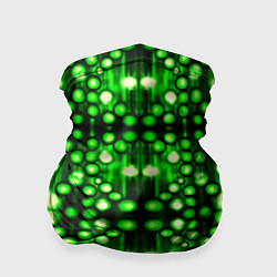 Бандана-труба Ярко-зелёный точечный узор, цвет: 3D-принт