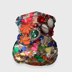 Бандана-труба Камни и драгоценности, цвет: 3D-принт