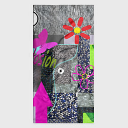 Бандана-труба Техника пэчворк, цвет: 3D-принт — фото 2