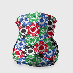 Бандана-труба Фишки, Ставки, Покер, цвет: 3D-принт