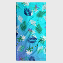 Бандана-труба Пальмы на голубом градиенте, цвет: 3D-принт — фото 2