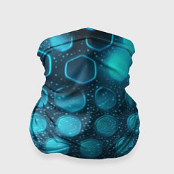 Бандана-труба Неоновые светящиеся плитки, цвет: 3D-принт