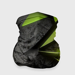 Бандана-труба Зеленые абстрактные осколки, цвет: 3D-принт